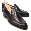 Shop Carmina Black Penny Dress Loafers | Shoemaker