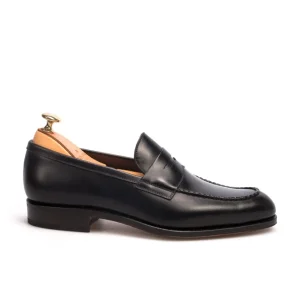 Shop Carmina Black Penny Dress Loafers | Shoemaker