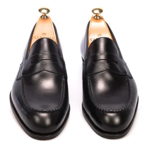 Shop Carmina Black Penny Dress Loafers | Shoemaker