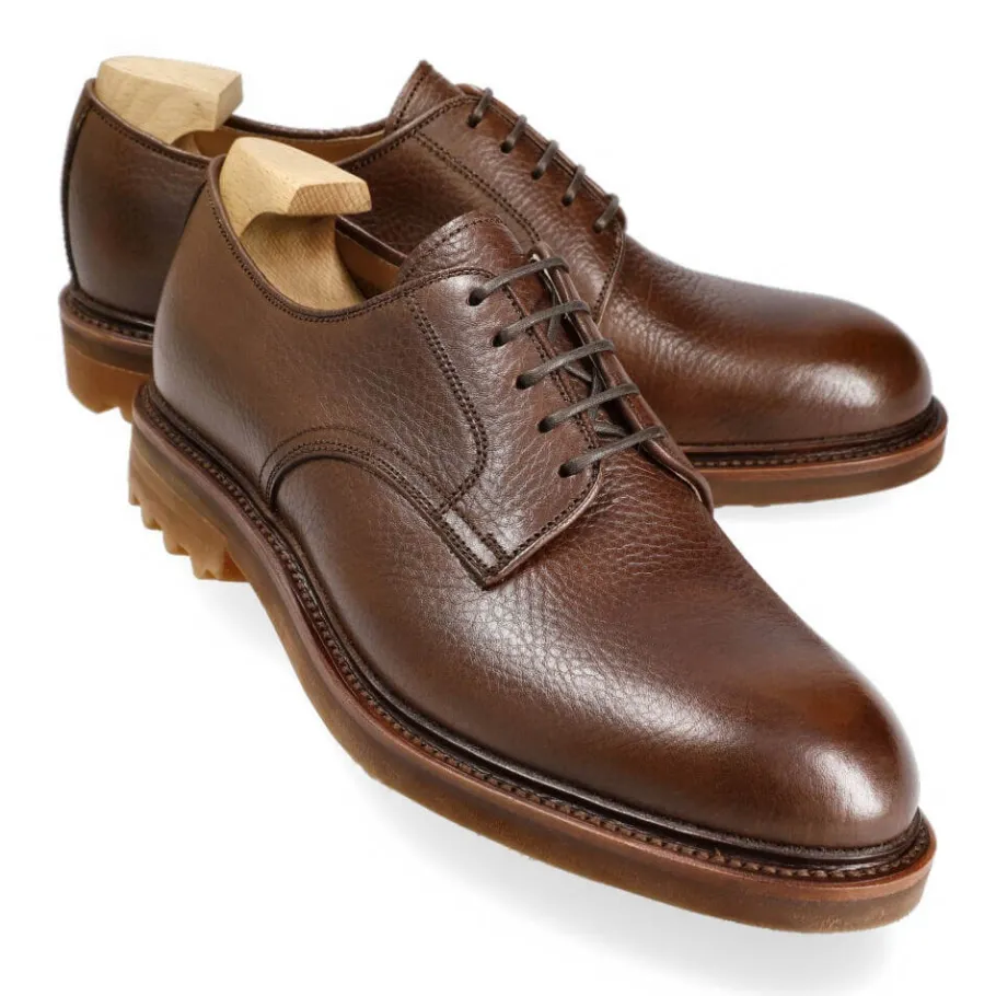 blucher_a_tige_lisse_marron_elbamat__carmina_0.webp Online Carmina BLUCHER A TIGE LISSE MARRON ELBAMAT | BROWN