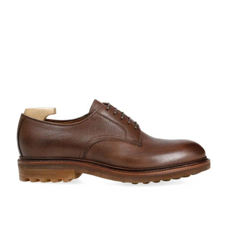 blucher_a_tige_lisse_marron_elbamat__carmina_2.webp Online Carmina BLUCHER A TIGE LISSE MARRON ELBAMAT | BROWN