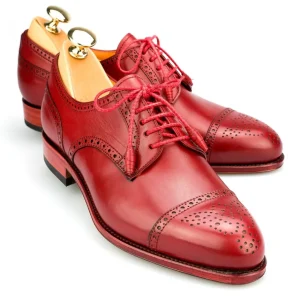 Discount Carmina BLUCHER FEMME ORTEIL DROIT VITELLO ROUGE | RED