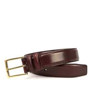 Cheap Carmina Bordeaux Cordovan Leather Belt | Shoemaker BURGUNDY