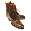 Clearance Carmina BOTTES BALMORAL FEMME DAIM VEGANO MARRON | BROWN