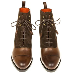 Clearance Carmina BOTTES BALMORAL FEMME DAIM VEGANO MARRON | BROWN