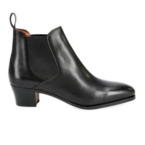 Store Carmina BOTTES CHELSEA A TALONS FEMME VITELLO NOIR | BLACK