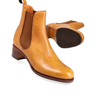 Outlet Carmina BOTTES CHELSEA A TALONS RUSTICALF TAN | TANNED