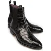 Online Carmina BOTTES CHELSEA ALLIGATOR NOIR | BLACK