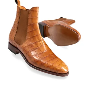 Outlet Carmina BOTTES CHELSEA FEMME ALLIGATOR CUIR | TANNED