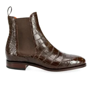 Cheap Carmina BOTTES CHELSEA FEMME ALLIGATOR MARRON | BROWN
