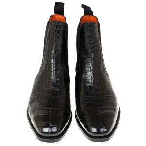 Cheap Carmina BOTTES CHELSEA FEMME ALLIGATOR NOIR | BLACK