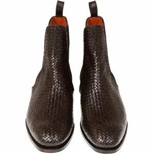 Hot Carmina BOTTES CHELSEA FEMME TRESSE MARRON | BROWN