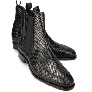 Online Carmina BOTTES CHELSEA FEMME TRESSE NOIR | BLACK