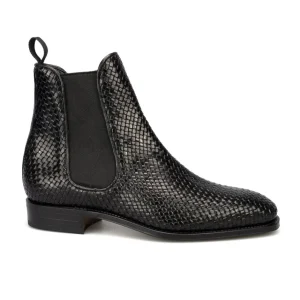 Online Carmina BOTTES CHELSEA FEMME TRESSE NOIR | BLACK