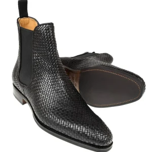 Shop Carmina BOTTES CHELSEA HOMME TRENZADO NEGRO | BLACK