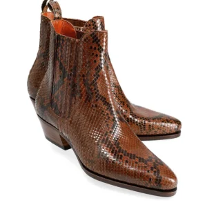 Sale Carmina BOTTES CHELSEA SERPENT/PYHTON FEMME PYHTON | HOTSAUCE