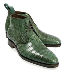 Flash Sale Carmina BOTTES CHUKKA ALLIGATOR VERT | GREEN