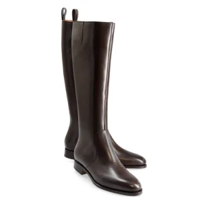 Shop Carmina BOTTES HAUTES FEMME VITELLO MARRON | BROWN