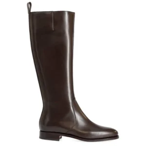 Shop Carmina BOTTES HAUTES FEMME VITELLO MARRON | BROWN