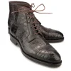 Online Carmina BOTTES HOMME A BOUT DROIT CROCODILE MARRON |