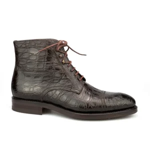 Online Carmina BOTTES HOMME A BOUT DROIT CROCODILE MARRON |