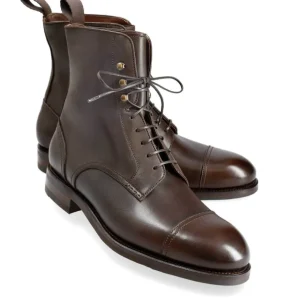 Store Carmina BOTTES HOMME A BOUT DROIT CUIR FUNCHAL MARRON | BROWN
