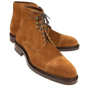 Best Sale Carmina BOTTES HOMME A BOUT DROIT DAIM | TOBACCO