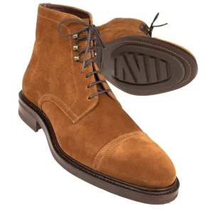 Best Sale Carmina BOTTES HOMME A BOUT DROIT DAIM | TOBACCO