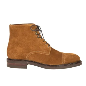 Best Sale Carmina BOTTES HOMME A BOUT DROIT DAIM | TOBACCO