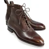 Outlet Carmina BOTTES HOMME A BOUT DROIT GRAIN MARRON | BROWN