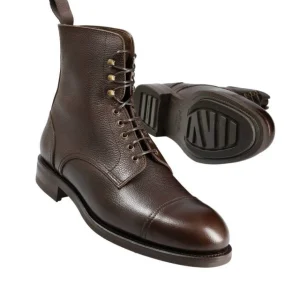 Cheap Carmina BOTTES HOMME A BOUT DROIT GRAIN MARRON | BROWN