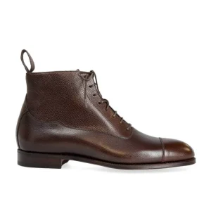Outlet Carmina BOTTES HOMME A BOUT DROIT GRAIN MARRON | BROWN
