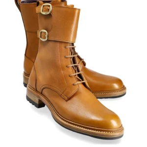 Outlet Carmina BOTTES MILITAIRES FEMME RUSTICALF TAN | TANNED