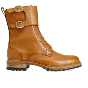 Outlet Carmina BOTTES MILITAIRES FEMME RUSTICALF TAN | TANNED