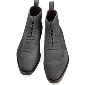 Clearance Carmina BOTTES WINGTIP EN DAIM GRIS ASSOMBRI | GRAY