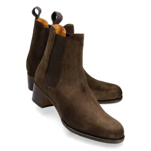 Hot Carmina BOTTINES CHELSEA FEMME EN DAIM MARRON | BROWN