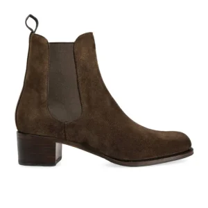 Hot Carmina BOTTINES CHELSEA FEMME EN DAIM MARRON | BROWN