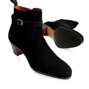 Cheap Carmina BOTTINES JODHPUR A TALONS FEMME DAIM NOIRE | BLACK
