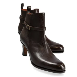 Hot Carmina BOTTINES JODHPUR A TALONS LAMA MARRON | BROWN