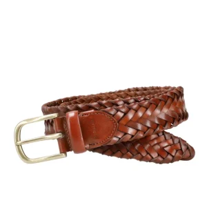 Fashion Carmina CEINTURE EN CUIR TRESSÉ RUST