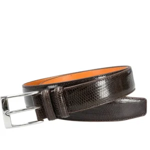 Cheap Carmina CEINTURE EN LÉZARD MARRON 35 MM BROWN