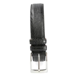 Discount Carmina CEINTURE EN LÉZARD NOIR 35 MM BLACK