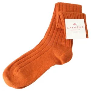 Shop Carmina Chaussettes longues sport . ORANGE