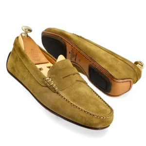 Discount Carmina CHAUSSEURES DE CONDUITE DAIM VERT CAPER | SHOEMAKER CAPERGREEN
