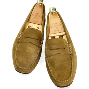 Discount Carmina CHAUSSEURES DE CONDUITE DAIM VERT CAPER | SHOEMAKER CAPERGREEN