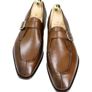 Clearance Carmina CHAUSSURES À BOUCLE MONK VEGAN MARRON | BROWN