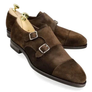 Cheap Carmina CHAUSSURES À DOUBLE BOUCLE EN DAIM MARRON | BROWN