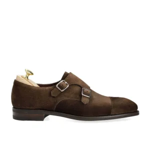 Cheap Carmina CHAUSSURES À DOUBLE BOUCLE EN DAIM MARRON | BROWN