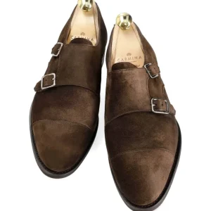 Cheap Carmina CHAUSSURES À DOUBLE BOUCLE EN DAIM MARRON | BROWN
