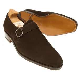Shop Carmina CHAUSSURES A BOUCLE UNIQUE HOMME DAIM MARRON | BROWN
